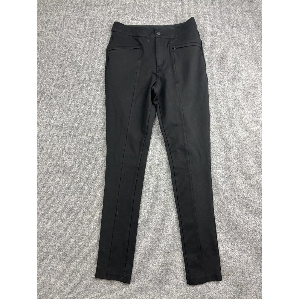 Title Nine Pants Womens 4 Black Skinny Stretch Zip Pockets Travel Athleisure